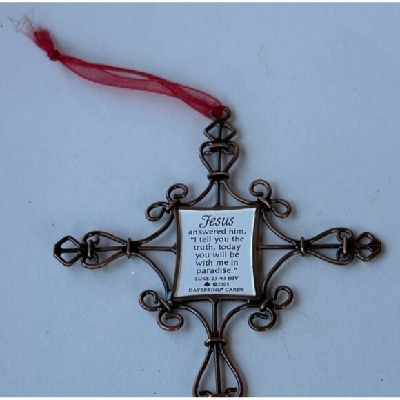 VTG DaySpring Christmas Celebration Collection Remember Me Cross Ornament (READ) - Picture 4 of 7